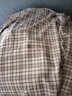 守約賢者夏季薄款短袖襯衫男棉麻寬松格子衫亞麻襯衣男士休 1217卡其 M建議100-120斤 曬單實(shí)拍圖