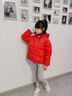 雅鹿2025新款洋氣兒童羽絨服男童女童寶寶中大童短款冬季加厚外套冬裝 紅色 140 cm 曬單實(shí)拍圖