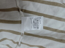 對白（DUIBAI）【棉100%】舒適寬松條紋長(cháng)袖T恤女2026春季新款休閑罩衫上衣 咖白條 預售[付款后15天發(fā)貨](méi) M 曬單實(shí)拍圖