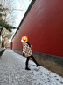 鴨鴨（YAYA）新國標羽絨服女2025年冬季中長(cháng)款羊羔絨保暖連帽戶(hù)外羽絨外套潮 奶咖格色 M 曬單實(shí)拍圖