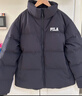 FILA FUSION斐樂(lè )潮牌情侶款羽絨服時(shí)尚立領(lǐng)上衣外套男女同款羽絨服 正黑色-BK 情侶款 M 曬單實(shí)拍圖