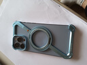 派凡【旋轉(zhuǎn)支架殼】適用蘋果iPhone13Promax手機(jī)殼金屬無邊框半包鏤空帶手機(jī)支架磁吸散熱防摔裸感殼 遠(yuǎn)峰藍(lán)【360°旋轉(zhuǎn)支架/一鍵拆裝/裸機(jī)手感】 iPhone 13 Promax 曬單實(shí)拍圖