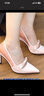 CHARLES&KEITH緞面蝴蝶結尖頭高跟涼鞋女生日禮物CK1-60361556 Light Pink淺粉色 37 曬單實(shí)拍圖