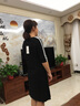 橫行道七分袖2024包臀打底裙內(nèi)搭連衣裙女裝新款休閑寬松顯瘦一步裙 黑色 L 曬單實拍圖