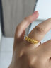 六桂福珠寶情人節禮物黃金戒指 奪目 足金結婚戒指活口女戒 BN0882 2.95g 曬單實(shí)拍圖