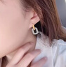 奈維斯汀品牌和田玉耳環(huán)s925銀小巧百搭耳釘小眾設計感高級玉石耳飾飾品 和田玉耳環(huán) 曬單實拍圖
