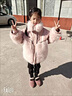 G.DUCKKIDS小黃鴨女童皮草外套秋冬新款兒童棉衣中小童加厚派克服女寶寶衣服 皮粉色 90 尺碼1~2歲【 80-90cm】 曬單實(shí)拍圖