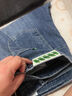 LEMBA九分牛仔褲男士修身彈力小腳2025秋冬季新款小個(gè)子九分褲休閑男褲 黑灰色9分褲 29 碼 曬單實(shí)拍圖