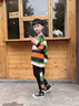 FNJ KIDS童裝男童運動(dòng)套裝2025春裝新款洋氣中大童衛衣褲兒童兩件套彩色130 (建議身高120-130cm) 曬單實(shí)拍圖