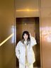 鴨鴨羽絨服女翻領(lǐng)短款2025年純色百搭時(shí)尚休閑菱形格子小個(gè)子保暖外套 藍(lán)綠色YE2A601682Y M 曬單實(shí)拍圖