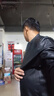 花花公子皮衣外套男士秋冬季新款潮帥氣休閑黑色機車(chē)寬松加厚保暖皮夾克男 黑色【常規】 XL 曬單實(shí)拍圖
