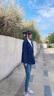 AEMAPE時(shí)尚通勤風(fēng)衣女2024年秋季新款簡(jiǎn)約休閑寬松長(zhǎng)袖短款外套 藏青色 L 建議110-120斤 曬單實(shí)拍圖