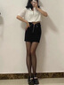 AWMBEL.黑絲加絨連褲襪加厚黑色ins絲襪光腿女秋冬裸感神器假透肉wj. 黑絲1條 220克厚絨雙層（溫度0-10℃） 曬單實拍圖
