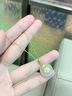 中國黃金（CHINA GOLD）足金福字和田玉吊墜女士奢華金鑲玉情人節生日情人節禮物送女朋友 金鑲玉吊墜【贈銀鏈】 約0.6g 曬單實(shí)拍圖