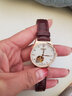 勞士頓幸運四葉草系列520情人節禮物手表女機械品牌瑞士風(fēng)十大女士手表 【璀璨四葉草】玫金白面紅皮 曬單實(shí)拍圖