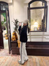 趣米樂(lè )白灰色三條杠彎刀休閑褲子男春秋季美式復古直筒長(cháng)褲條紋運動(dòng)衛褲 白灰色 XL 曬單實(shí)拍圖