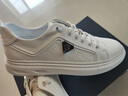 金利來(lái)（Goldlion）男鞋 2025年秋季款時(shí)尚休閑小白鞋男個(gè)性板鞋男柔軟舒適時(shí)尚休閑 白色 40 （歐碼，偏大一碼） 曬單實(shí)拍圖