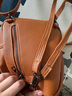 袋鼠雙肩包女2025韓版七夕迷你小背包少女時(shí)尚個(gè)性純色旅行背包小包包 棕色 曬單實(shí)拍圖