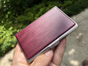 VANLEMN丹麥實(shí)木名片盒男士商務(wù)不銹鋼名片夾女士精致高檔隨身便攜式超薄 薄款13張名片（紫心木款） 曬單實(shí)拍圖