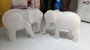 招財大象擺件一對風(fēng)水吸水象裝飾客廳玄關(guān)吉祥平安辦公室開(kāi)業(yè)禮品 白玉色【1對】|直鼻子+勾鼻子 大號（長(cháng)寬高21*10*17cm） 曬單實(shí)拍圖
