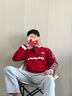 茵寶（Umbro）紅鉆經(jīng)典系列運動(dòng)POLO衫復古球衣翻領(lǐng)長(cháng)袖衛衣套頭t恤衫 櫻桃紅 M 曬單實(shí)拍圖