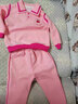 七語(yǔ)欣童裝女童加絨套裝冬裝兒童保暖套裝新款女孩寶寶加厚衛衣褲兩件套 加絨貓咪套裝冬款 120 (適合身高110-120cm) 曬單實(shí)拍圖