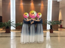 大合唱服演出服女長裙新款中老年合唱團舞臺服裝表演服朗誦禮服裙 藏青色【團體比賽合唱服】 M 曬單實拍圖
