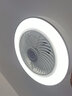 唯色吸頂風(fēng)扇燈家用電扇燈主臥室房間餐廳書(shū)房帶電風(fēng)扇燈一體北歐燈具 超薄白-圓形 曬單實(shí)拍圖