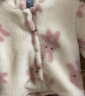巴拉巴拉宝宝外套男童衣服女童冬装颗粒绒童装加厚棉服洋气潮时尚 白红色调00416 90cm 实拍图