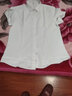 超媛 CHAOLUASO 短袖襯衫女夏季白襯衫OL職業(yè)裝修身商務(wù)正裝面試工作服裝打底襯 白色方（暗扣） 2XL (39) 【116~125斤】 曬單實(shí)拍圖