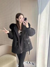 妡妍派克服女2024新款冬裝皮草年輕款外套中長(cháng)款狐貍毛領(lǐng)可拆卸內膽 黑色 M 90-110斤 曬單實(shí)拍圖