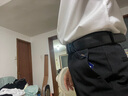 羅蒙（ROMON）褲子男2025夏季休閑褲男士商務(wù)西裝褲修身小腳男褲百搭男裝黑色29 曬單實拍圖