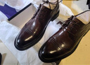 百麗（Belle）通勤商務(wù)鞋男牛皮婚宴紳士正裝皮鞋A1220CM3預售 棕色 39 (245mm) 曬單實(shí)拍圖