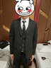 花花公子西服男休閑西裝男士西服套裝外套伴郎新郎商務(wù)休閑正裝衣服三件套 二扣黑色西服+西褲+馬甲+襯衫 L 曬單實(shí)拍圖