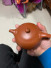 茗泥堂 如意西施壺宜興紫砂茶壺純?nèi)止ぷ仙皦?名家泡茶壺功夫茶具壺 許響新如意西施壺 朱泥一壺四杯 曬單實(shí)拍圖