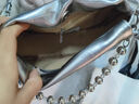 桂岐銀色斜挎鏈條水桶包包女式2024新款蝴蝶高級感超火單肩小包 手提包蝴蝶【銀色】 曬單實(shí)拍圖