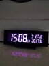 SEIKO日本精工時(shí)鐘70種顏色簡(jiǎn)約臥室插電變色溫濕度多功能時(shí)尚電子鬧鐘 黑色 QHL085K 曬單實(shí)拍圖