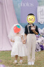 羅蒙兒童西裝畢業(yè)演出服男童禮服背帶套裝花童婚禮寶寶周歲生日小西服 黑短袖+米色長(zhǎng)褲+黃條背帶+領(lǐng)結(jié) 130 曬單實(shí)拍圖