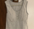 Mom Jane哺乳背心吊帶孕婦春秋薄款外出月子內搭打底喂奶免穿文胸可外穿 淺灰色 【100%棉-呼吸透氣】 XL 曬單實(shí)拍圖