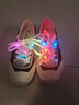 韓金尚 時(shí)尚LED七彩發(fā)光鞋帶熒光編織夜跑運動(dòng)炫酷表演蹦迪多色鞋帶 七彩變色【120cm】 曬單實(shí)拍圖