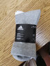 adidas阿迪達斯襪子男女運動跑步襪毛巾底籃球襪短筒中筒吸汗透氣休閑襪 IC1333短筒（黑白灰三雙裝） M 鞋碼39-42碼 曬單實拍圖