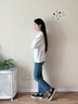 人本官方女鞋帆布鞋女春季2025年新款板鞋女百搭休閑鞋透氣韓版鞋子女 黑棕色 37 女 曬單實拍圖