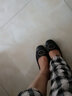 老人頭（LAORENTOU）女單鞋時(shí)尚職業(yè)粗跟淺口扣飾中跟通勤職業(yè)工作女鞋 LB13235 黑39 曬單實(shí)拍圖