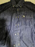 ABERCROMBIE & FITCH男裝春秋經(jīng)典小麋鹿美式復(fù)古通勤牛仔布襯衫KI125-4040 深色 S (175/92A) 曬單實(shí)拍圖