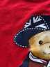 Classic Teddy精典泰迪童装儿童t恤男女童短袖T恤薄款半袖宝宝衣服夏装洋气上衣 棒球帽子熊织标短袖大红 120cm 实拍图