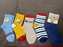 六指鼠兒童襪子精梳棉秋冬季厚款男童青少年學(xué)生中筒襪全棉男寶中童大童 66A男(宇宙戰士) 5雙 均碼 鞋33-36碼（襪標10-15歲) 曬單實(shí)拍圖