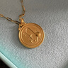 千葉珠寶黃金足金吊墜十二星座雙面星座項(xiàng)鏈送女友計(jì)價(jià)YS女神節(jié)禮物 摩羯座/按實(shí)際克重多退少補(bǔ) 金重約3.5g/含工費(fèi) 曬單實(shí)拍圖