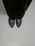 啄木鳥小短靴女軟皮粗跟中跟2025秋冬新款鞋子女皮鞋春秋單靴馬丁靴 黑色(單里) 腳寬腳胖拍大一碼 35 曬單實拍圖