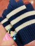 蕉内热皮502++儿童手套男女童羊毛针织毛线抗静电触屏小孩手套秋冬季 夜蓝 M 实拍图