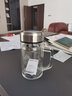天喜（TIANXI）雙層玻璃杯便攜耐熱家用杯子加厚帶把辦公過(guò)濾泡茶水杯 大容量透明600ml 曬單實(shí)拍圖